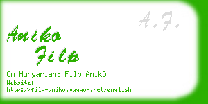 aniko filp business card